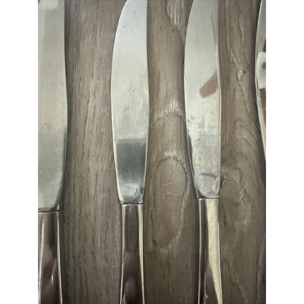 MY ROSE 4‎ Dinner Knives Oneida Community Stainless Flatware
